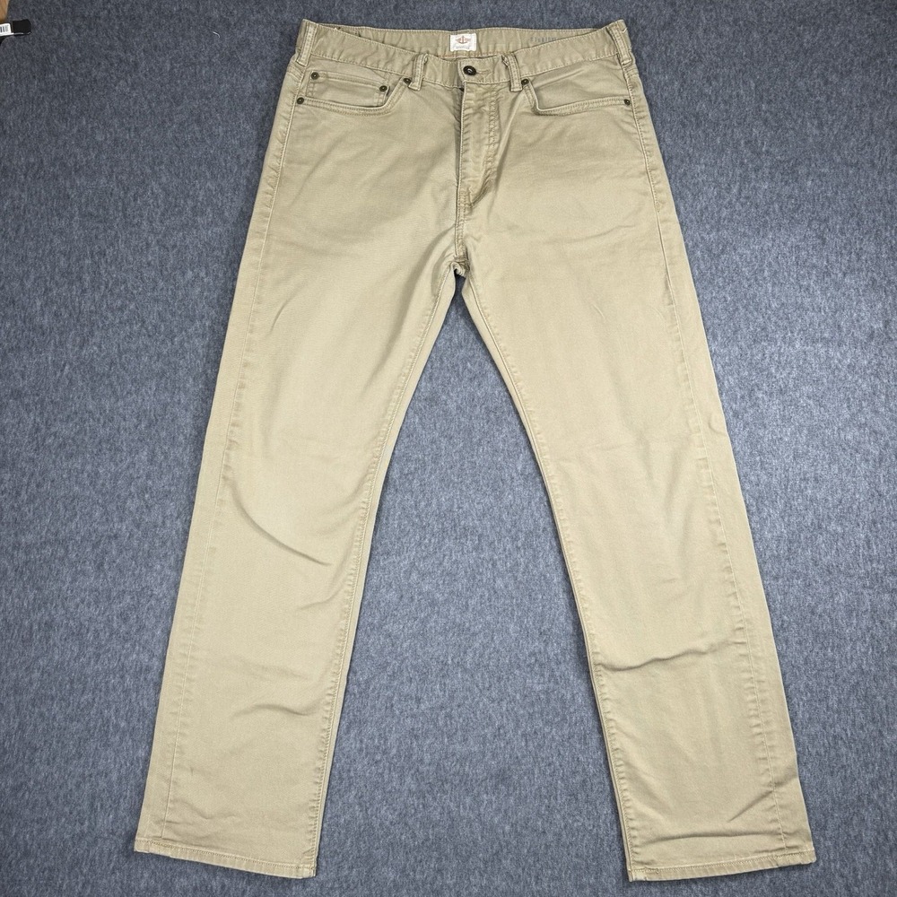 Dockers Straight Fit Pants Mens‎ 32x30 Tan Cotton Twill 5-Pocket Chinos